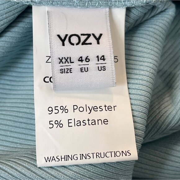 Yozy Light Blue Sleeveless Casual Set with Tie Waist Wide and Leg Sz XXL - New - Picture 7 of 10